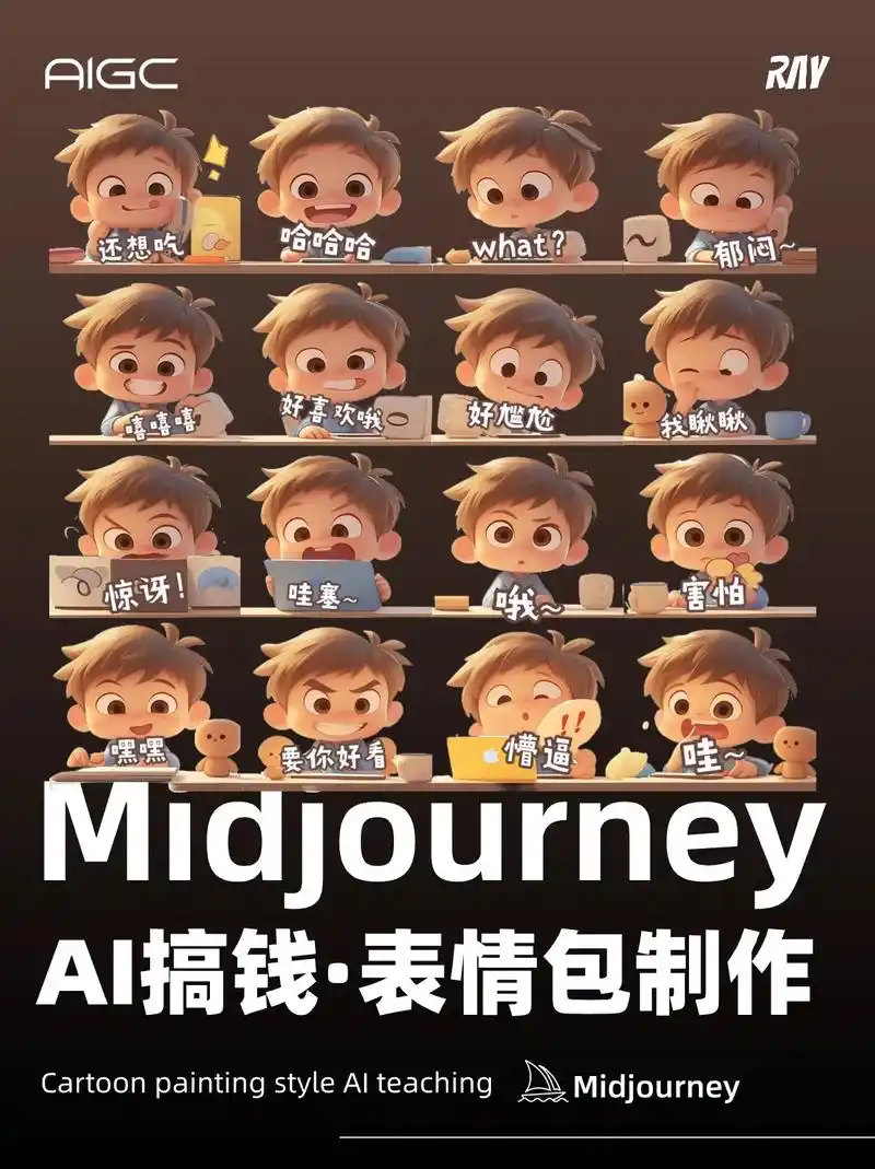 ai表情包制作攻略.如何用midjourney绘制表情包,今-抖音