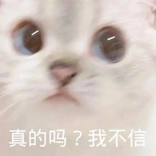 真的吗?我不信(喵星人表情包)