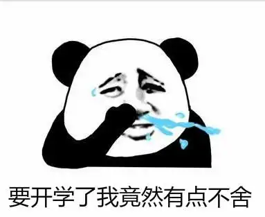 熊猫头gif文字表情包gif要开学了我竟然有点不舍gif搞怪gif魔性gif逗
