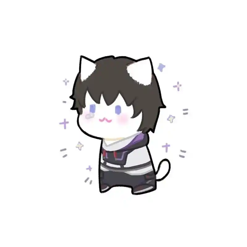 猫猫头男角色(头像表情包随意,禁商用,画师:画92晏守茨#无-抖音