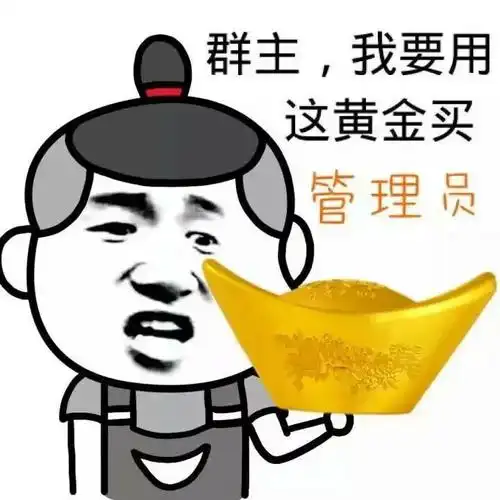 群主,我要用这黄金买管理员-斗图表情包-斗图神器-adoutu.com