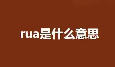 rua是什么意思网络用语rua的中文含义